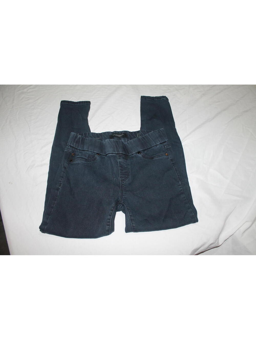 Liverpool Dark Blue Stretch Denim Skinny Jeans Size 27